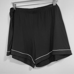Nordstrom Black Pajama Shorts with White Trim Tencel blend